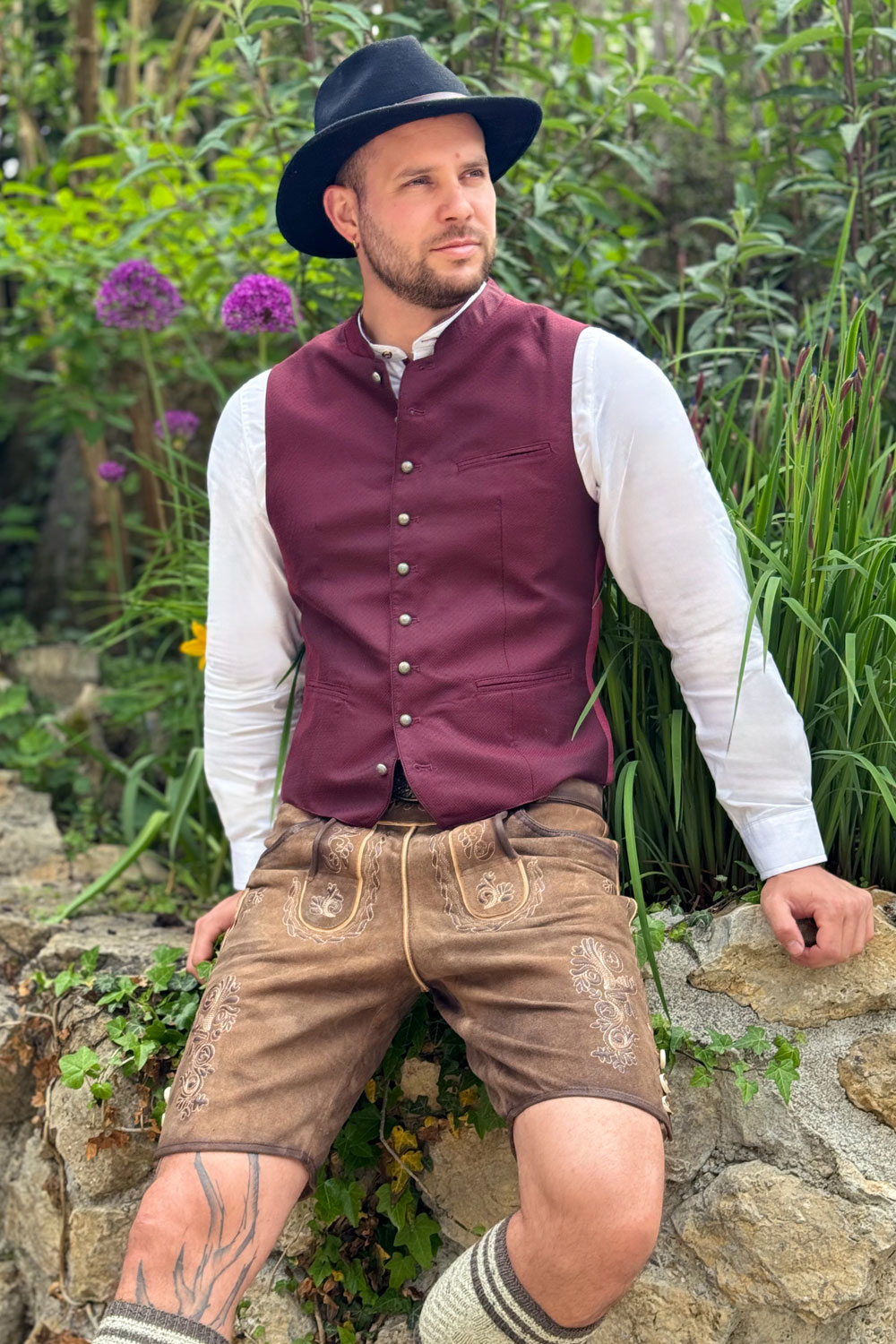 Kurze Wildbock Lederhose Markus
