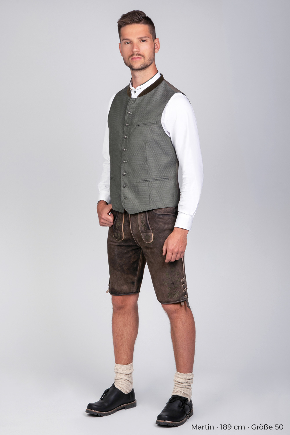 Kurze Wildbock Lederhose Gustl
