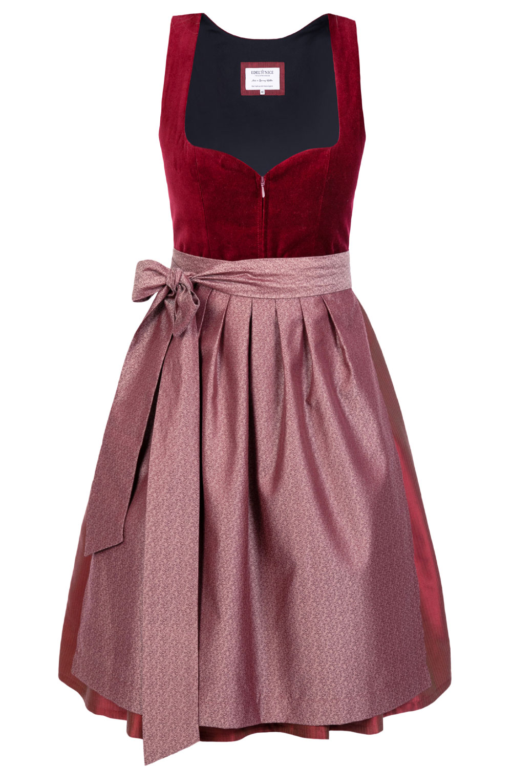 Midi Dirndl Lilly Samt Rot