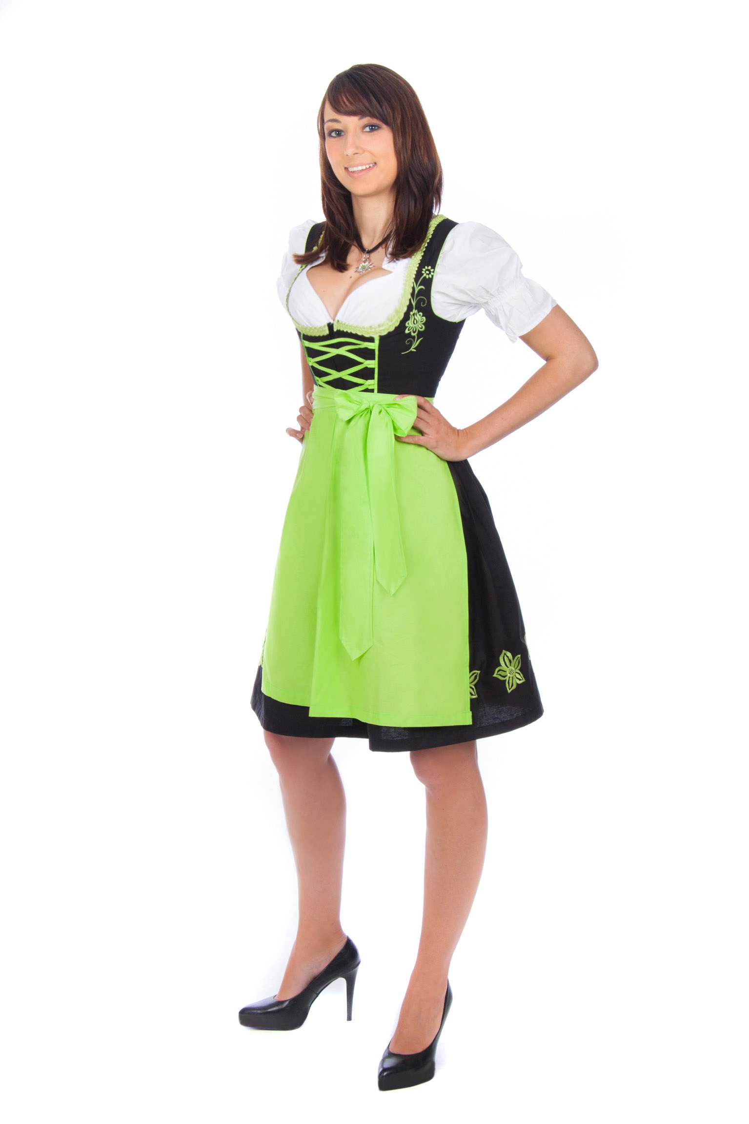 Mini Dirndl schwarz grün