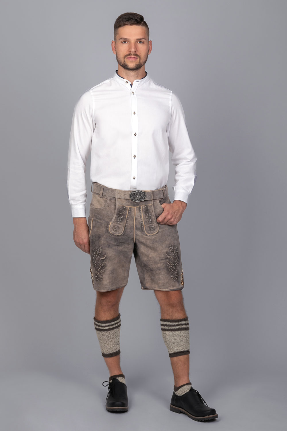 Kurze Wildbock Lederhose Maxl