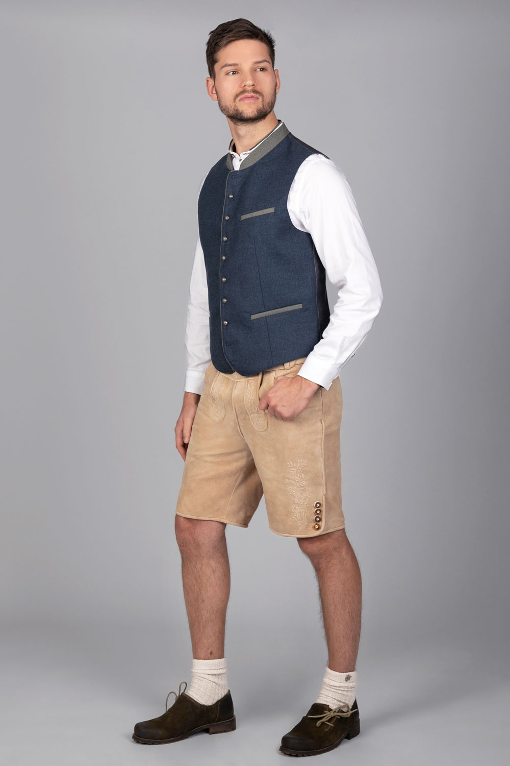 Kurze Wildbock Lederhose Balthasar