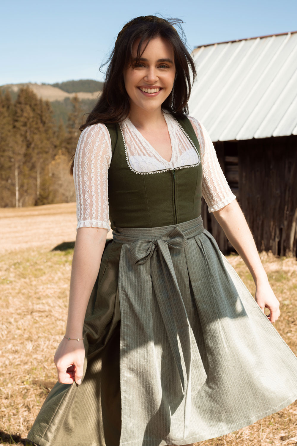 Midi Dirndl Anni Leinen