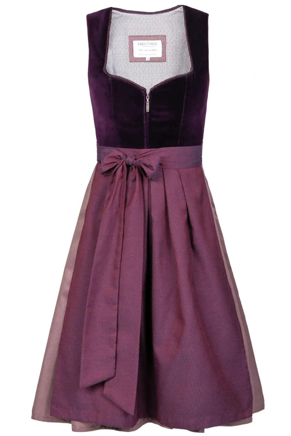 Midi Dirndl Viola Samt Lila