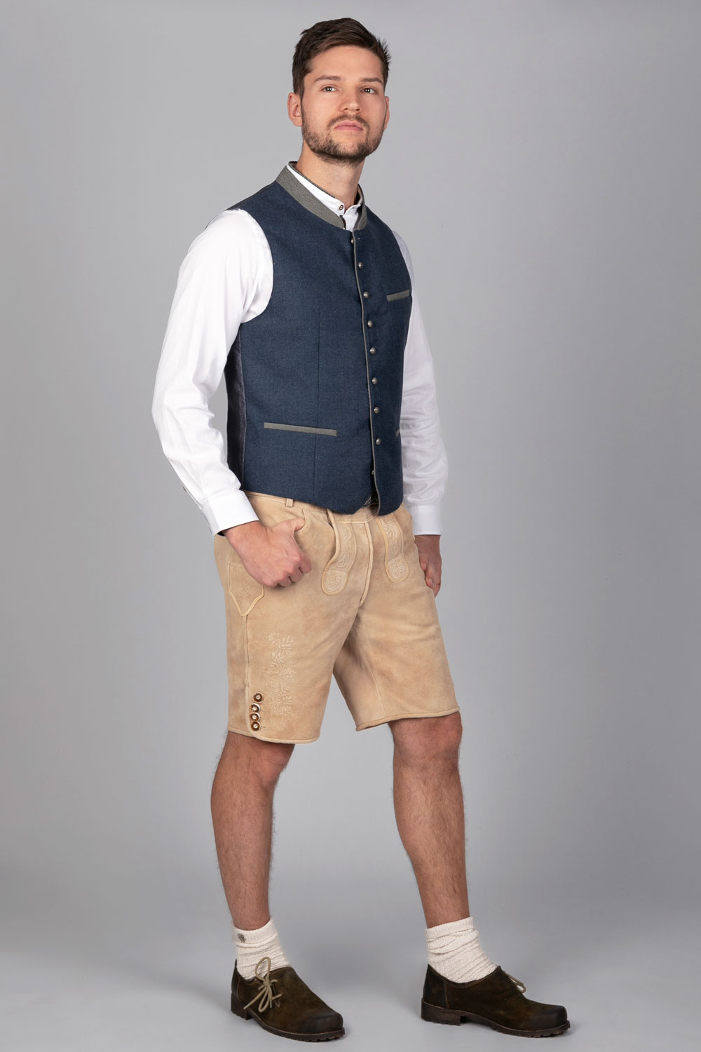 Kurze Wildbock Lederhose Balthasar