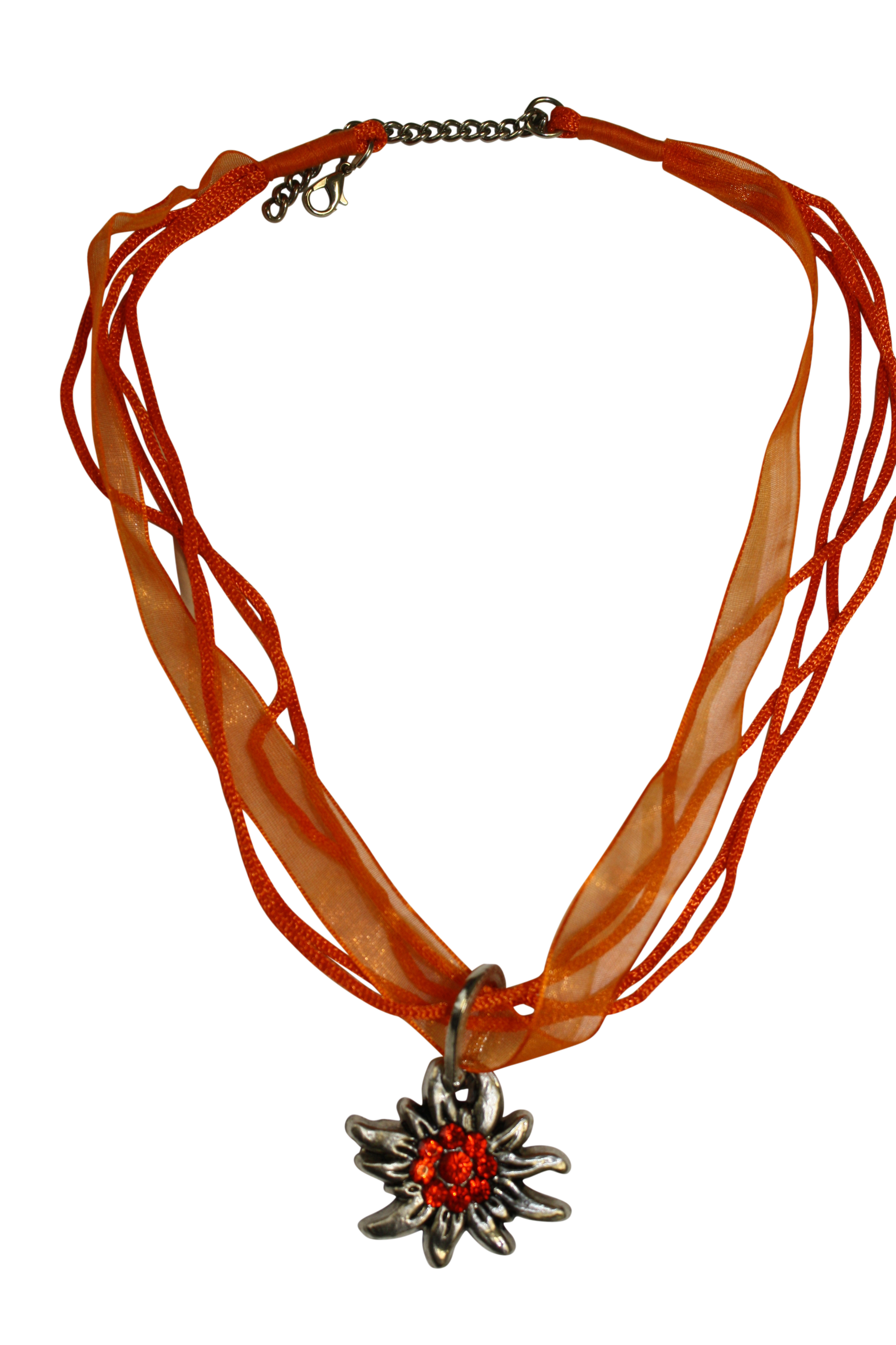 Halskette Edelweiß orange