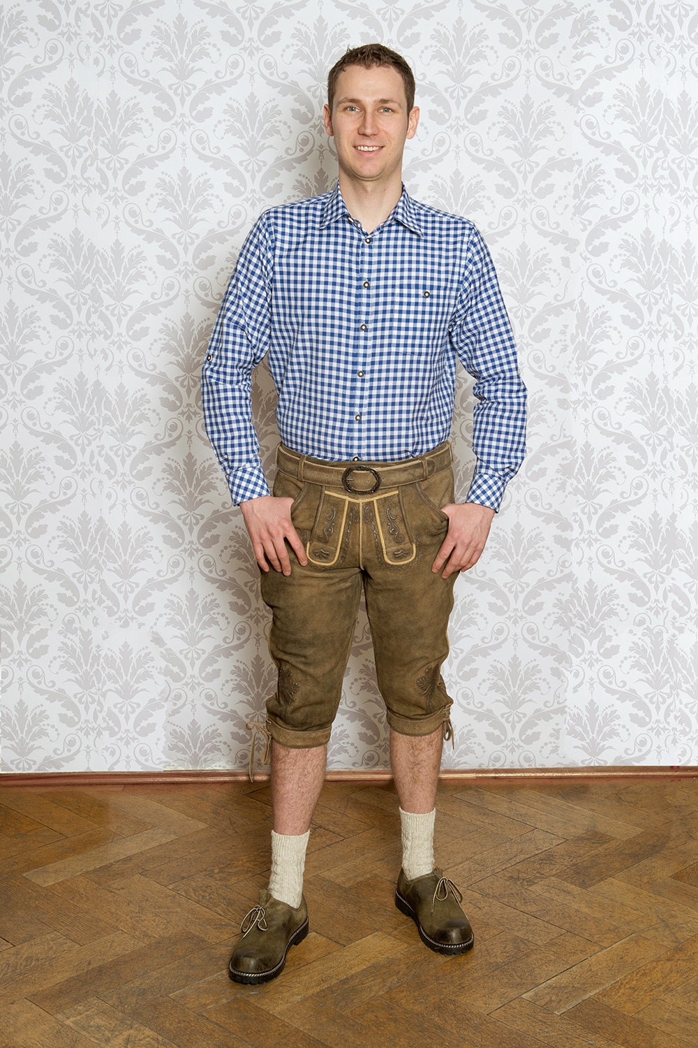 Kniebund Wildbock Lederhose Erwin Braun