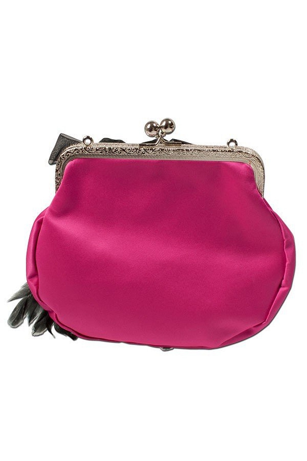 Clutch Rose&Federn pink