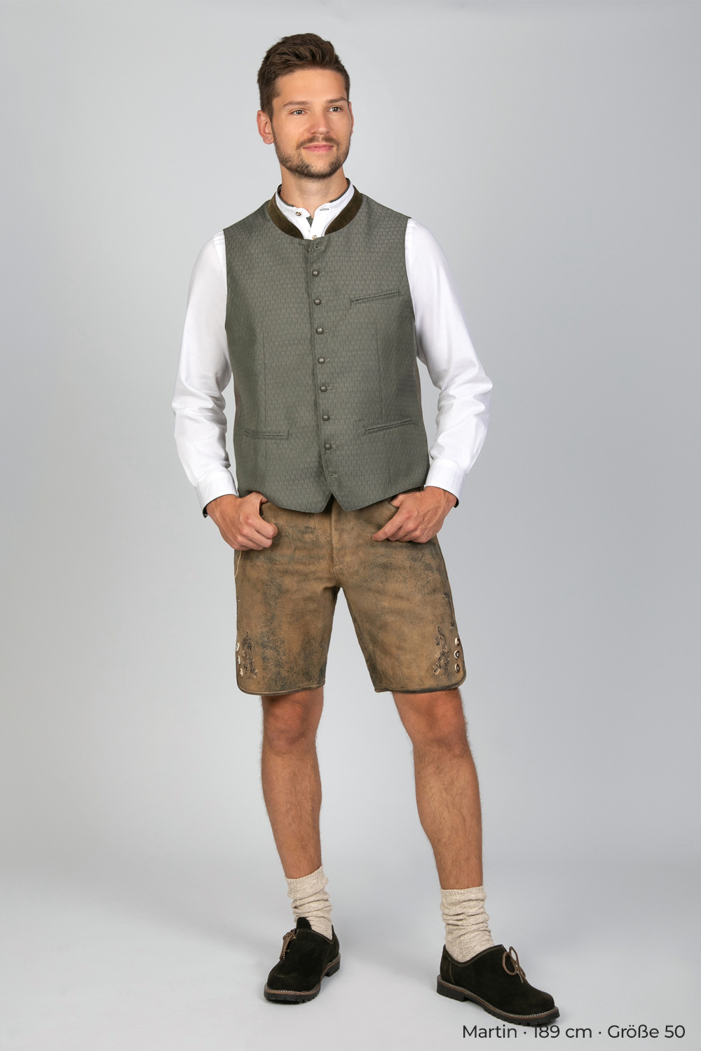 Kurze Wildbock Lederhose Paul