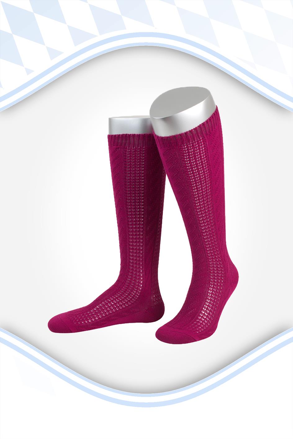 Trachtensocken pink lang