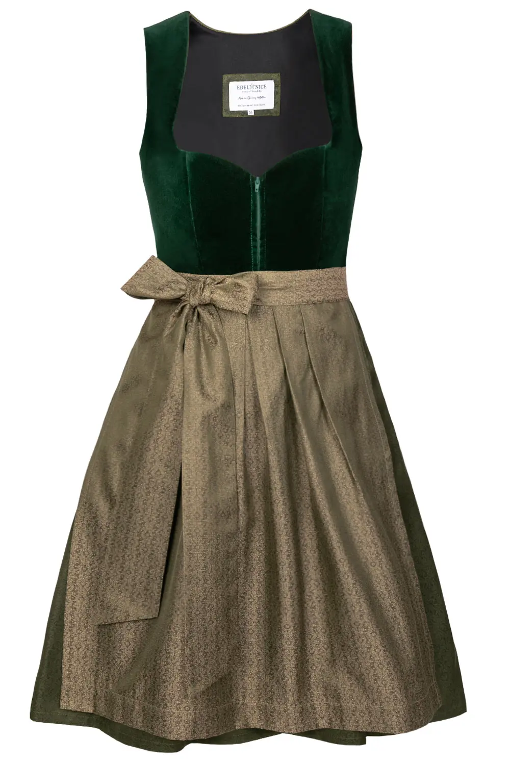 Midi Dirndl Livia Samt Grün