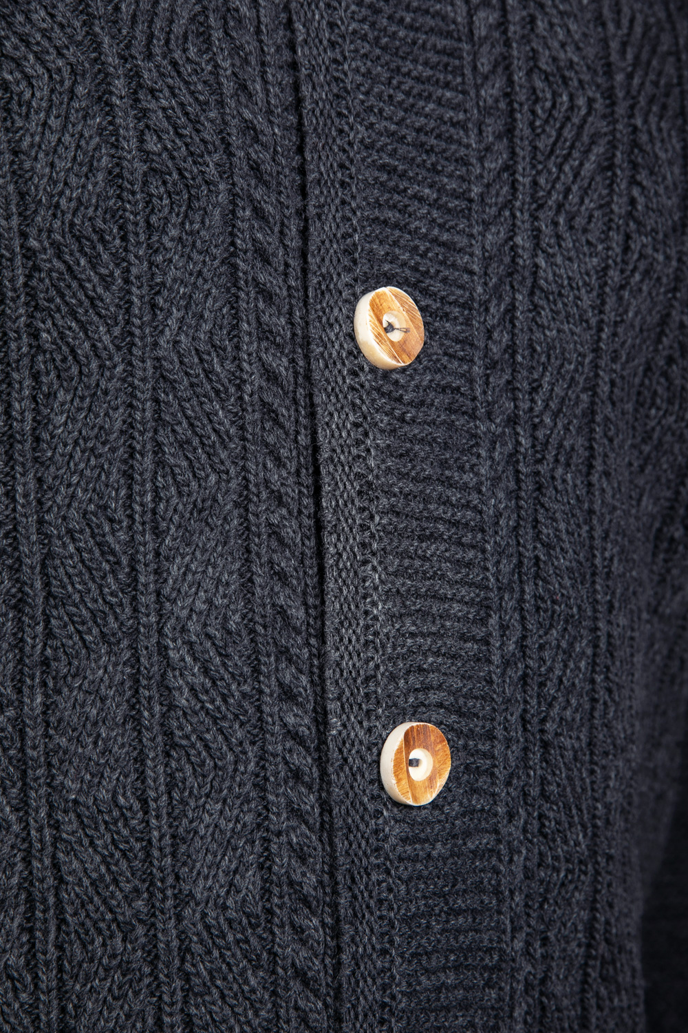 Trachten Strickjacke Leo Dunkelgrau