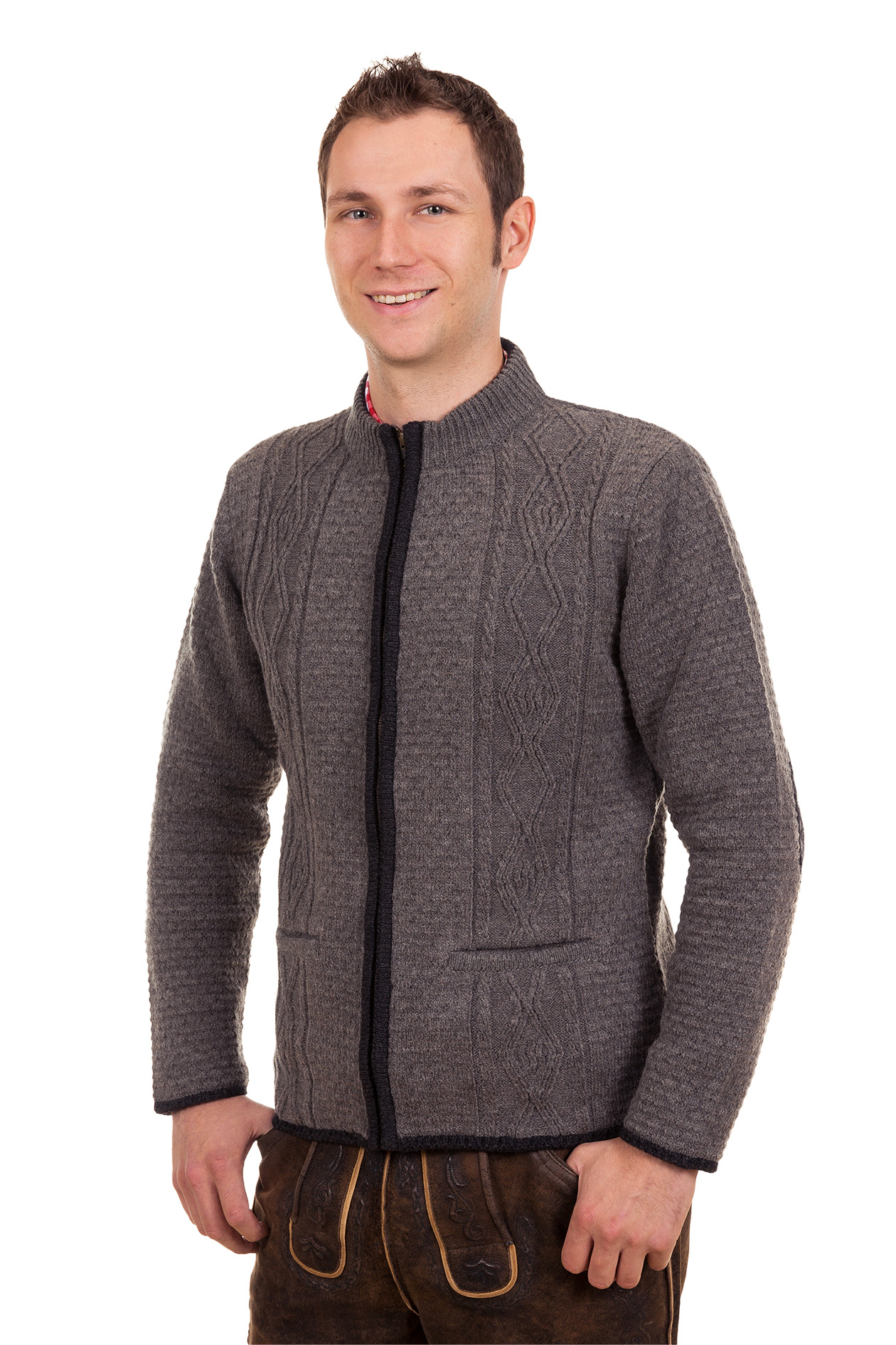 Strickjacke Helmut hellgrau