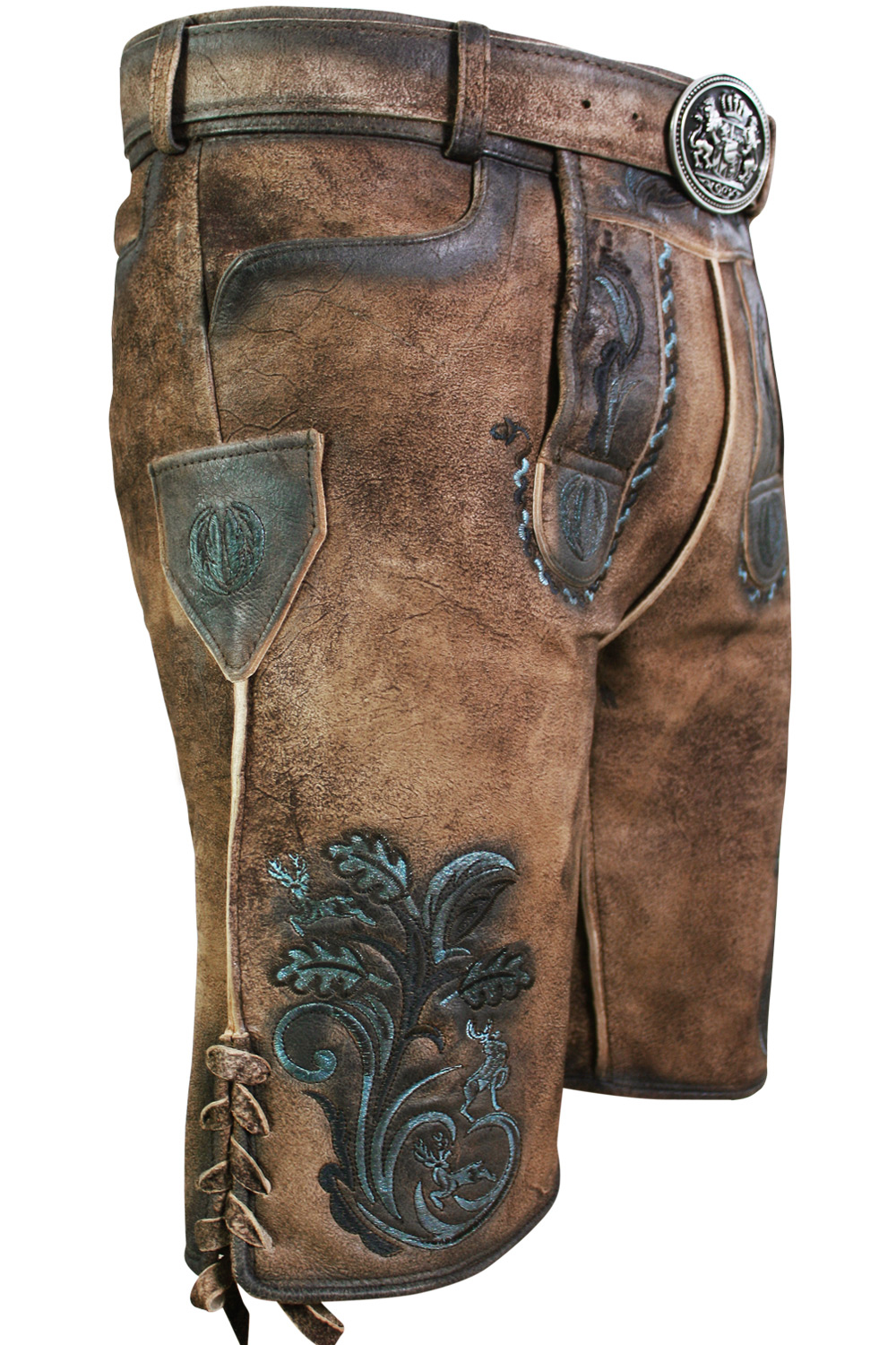 Kurze Wildbock Lederhose Florian
