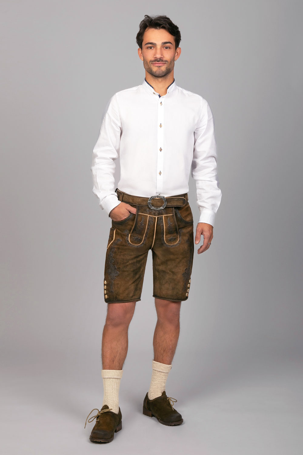 Kurze Wildbock Lederhose Erwin Siberia