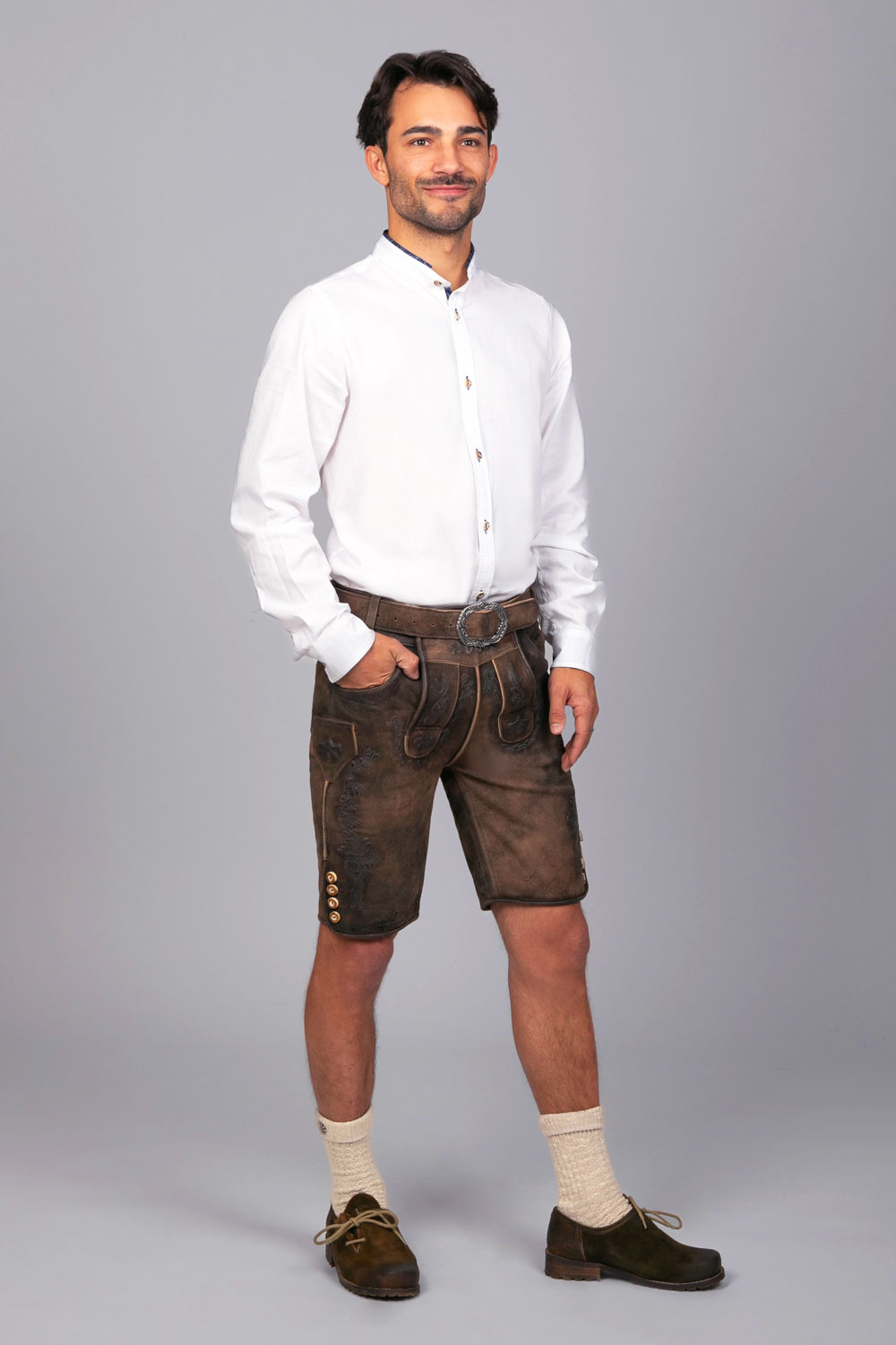 Kurze Wildbock Lederhose Leon