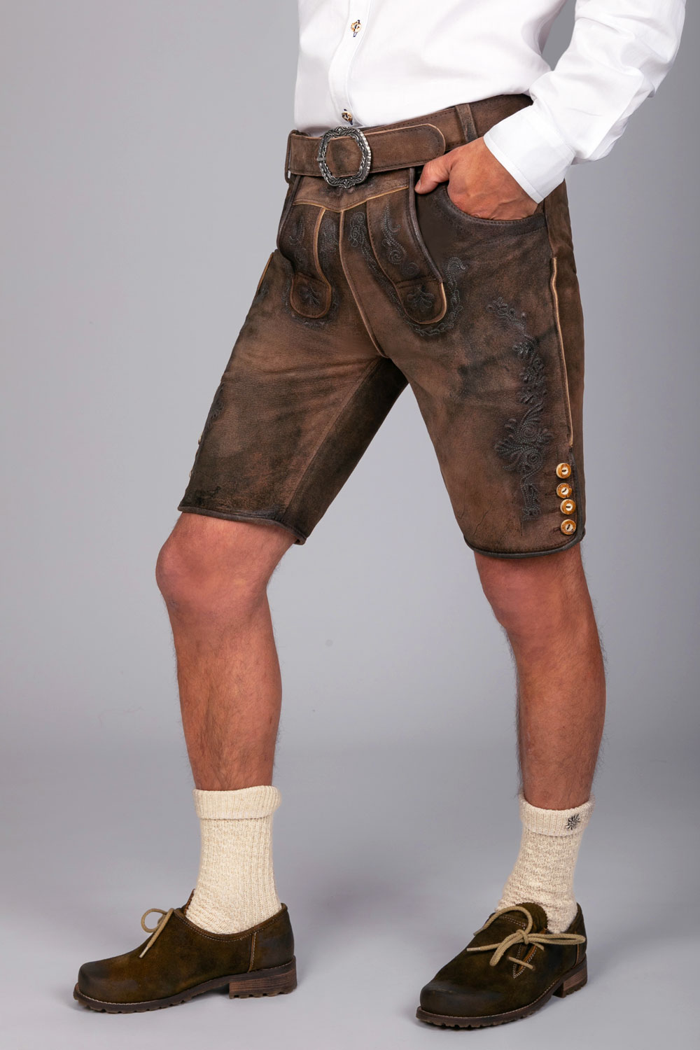 Kurze Wildbock Lederhose Leon