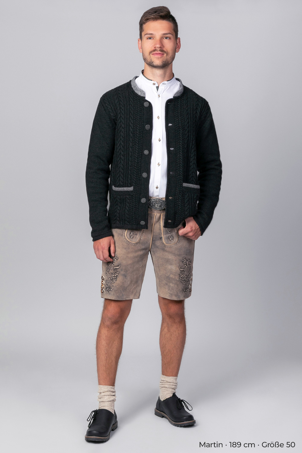 Trachten Strickjacke Jakob Dunkelanthrazit
