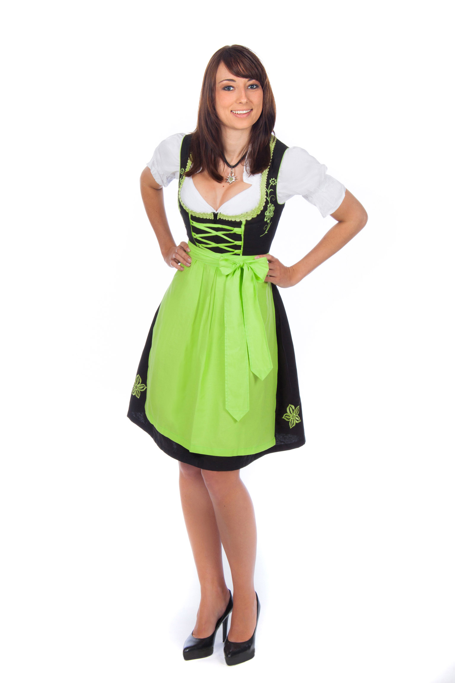 Mini Dirndl schwarz grün