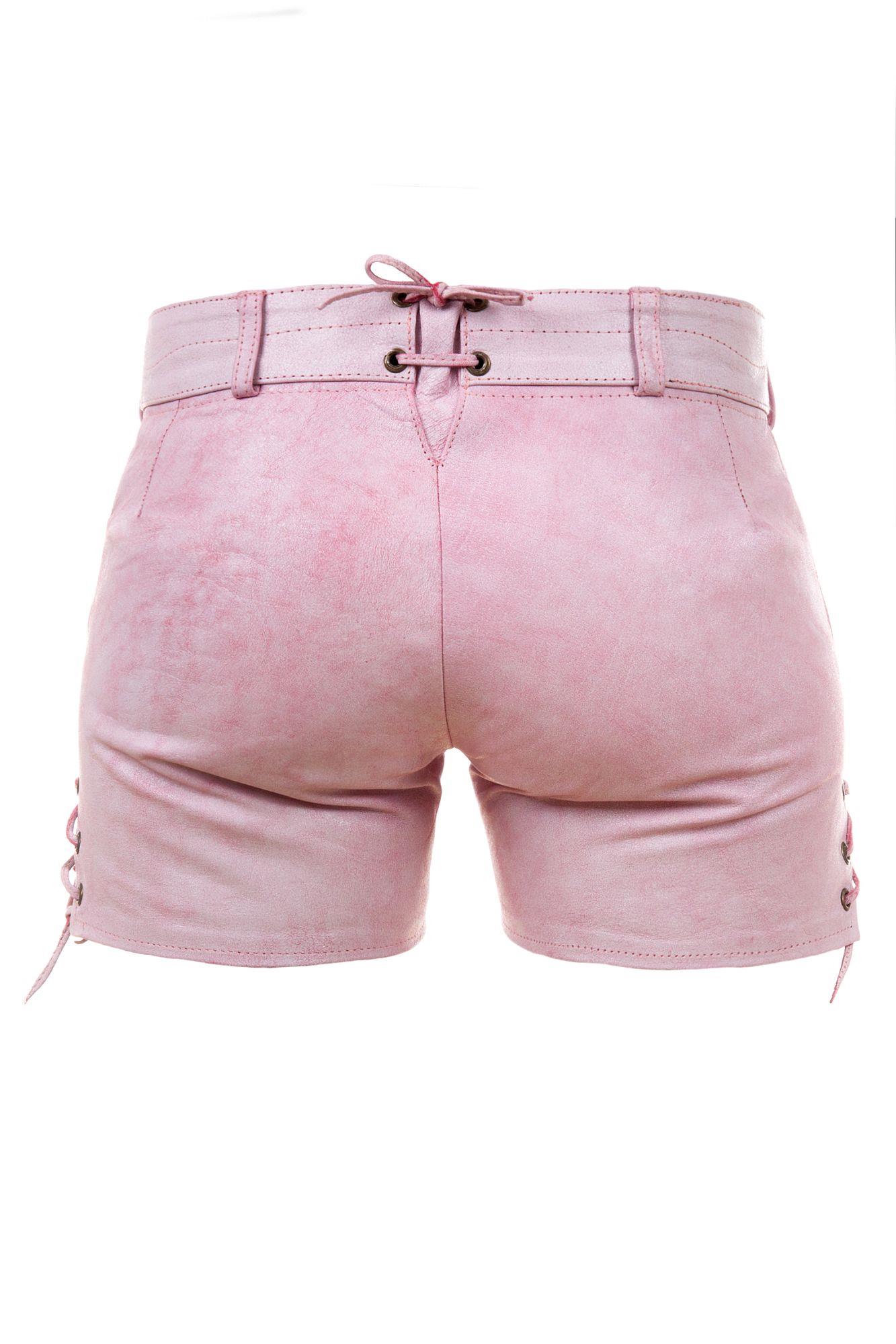 Damen Ledershorts Pink Princess