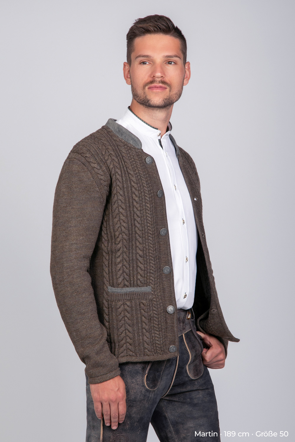 Trachten Strickjacke Jakob Tabak