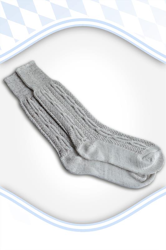 kurze Trachtensocken Zopfmuster braun meliert