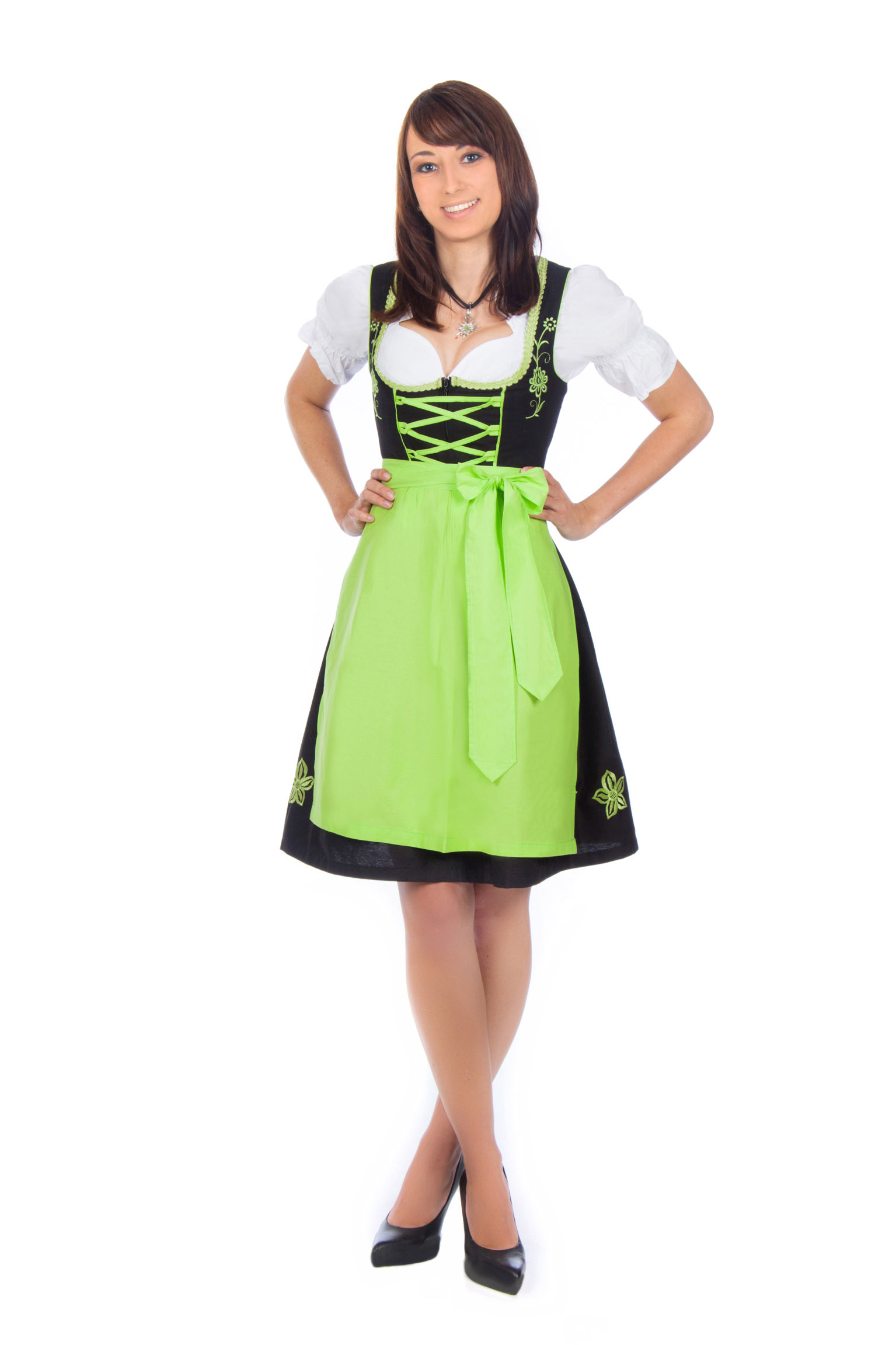 Mini Dirndl schwarz grün