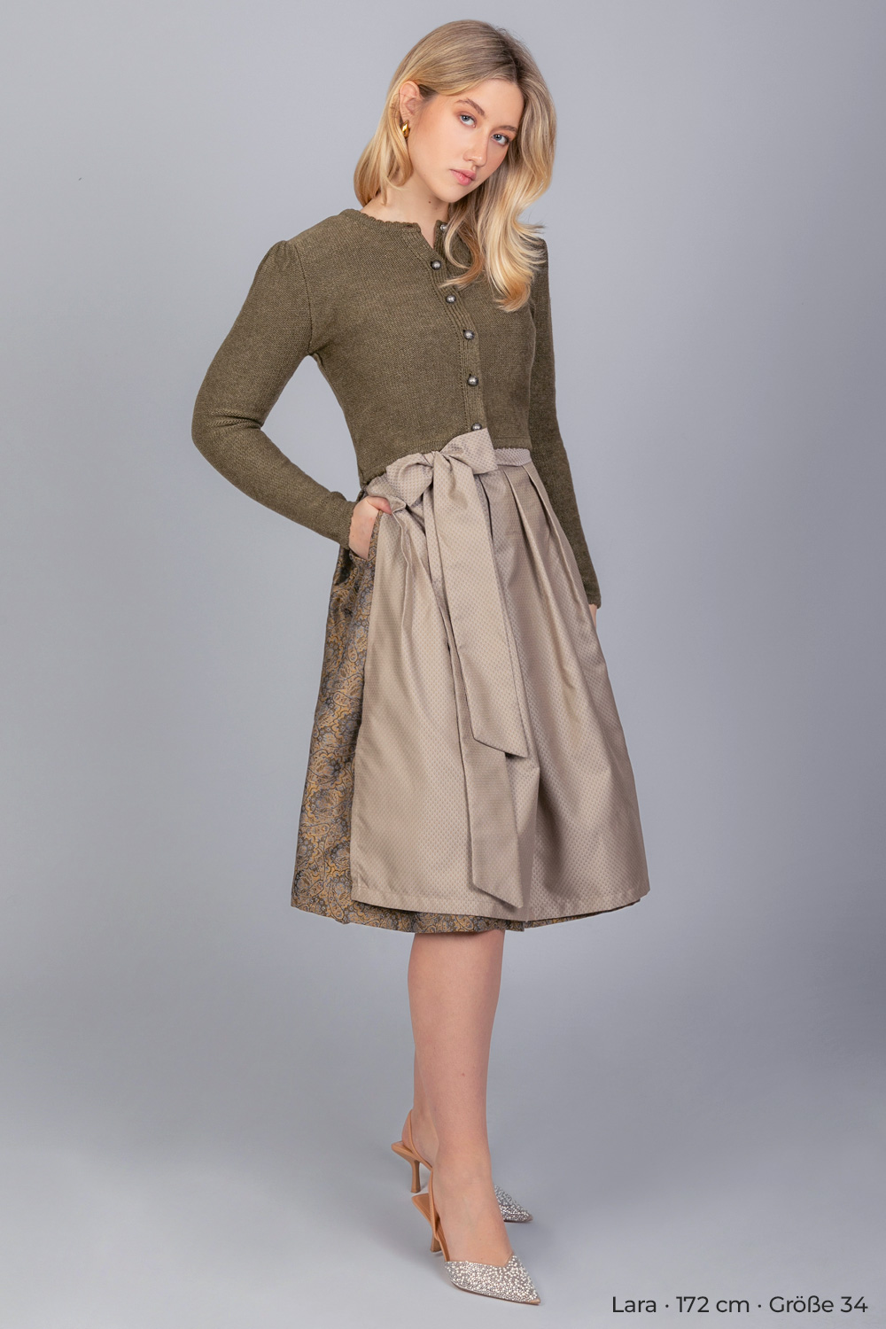 Strickjacke Sophie Khakigrün