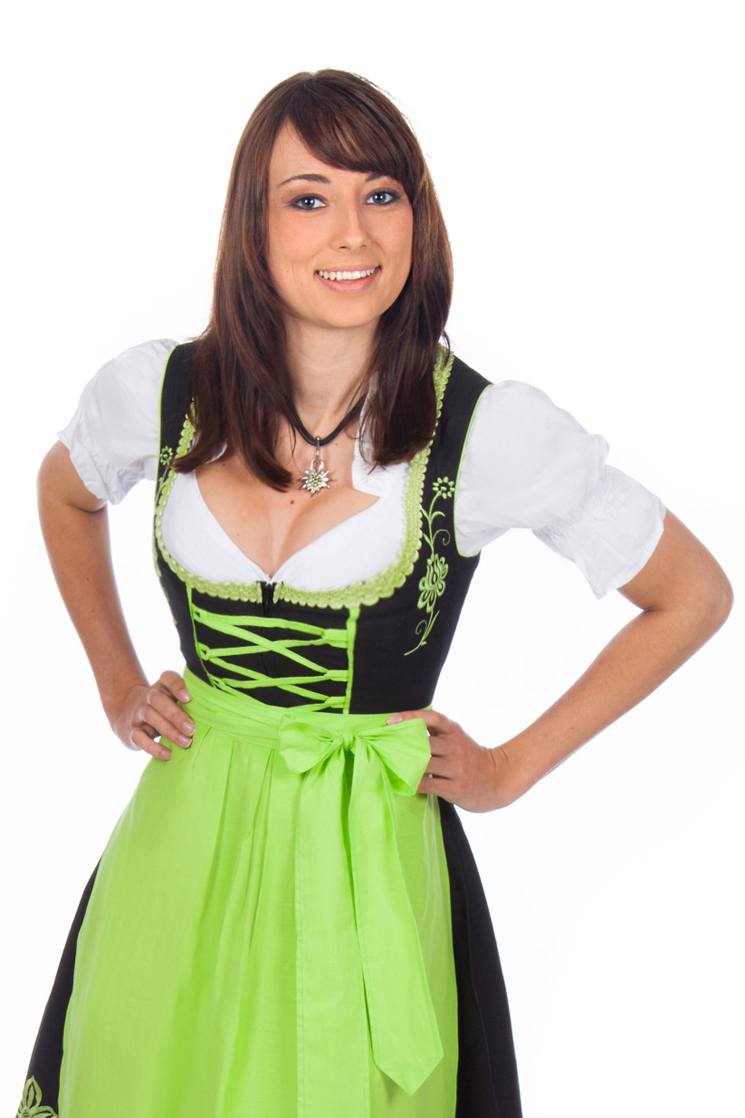 Mini Dirndl schwarz grün