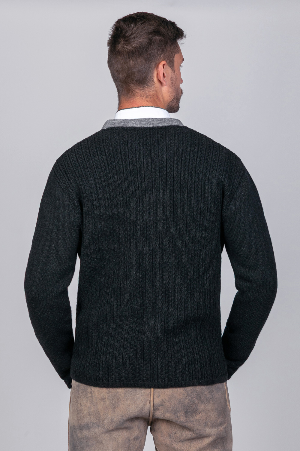 Trachten Strickjacke Jakob Dunkelanthrazit