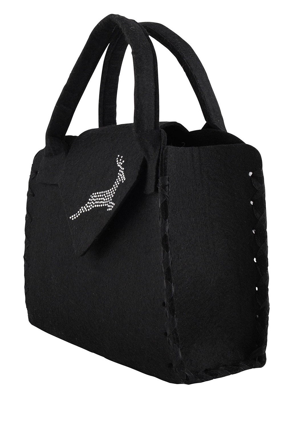 Dirndltasche Tegernsee schwarz Hirsch