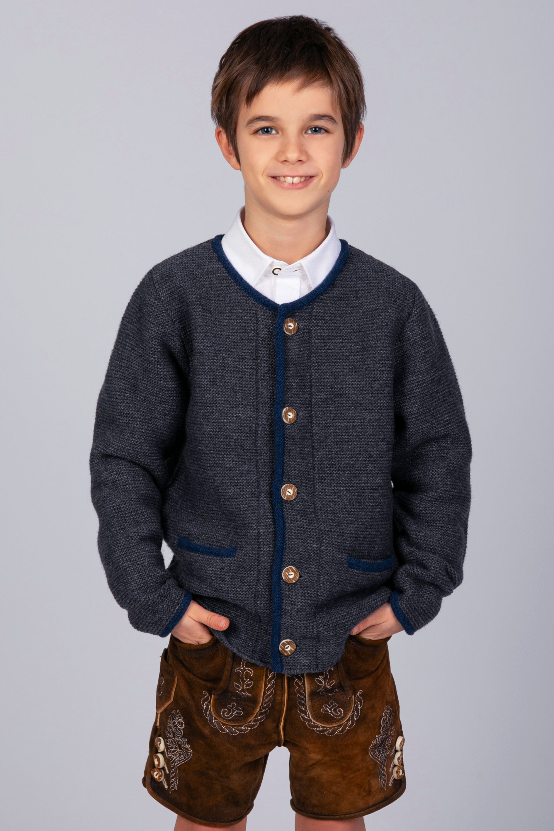 Kinder Strickjacke Felix anthrazit