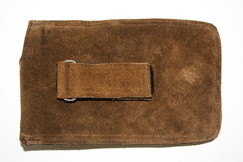 Praktische Leder Handytasche mittelbraun