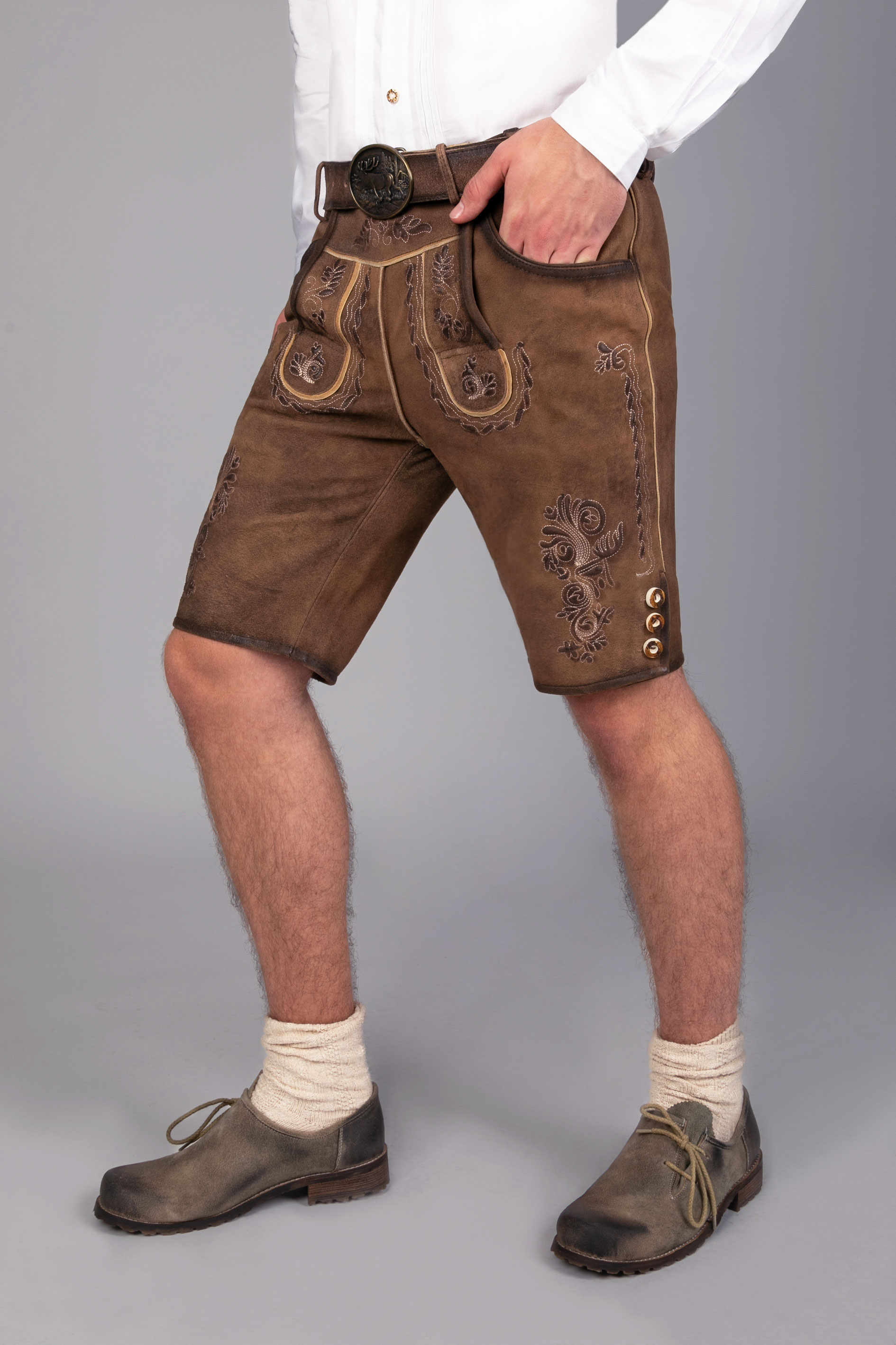 Trachten Haferlschuhe Maximilian Urig Stein