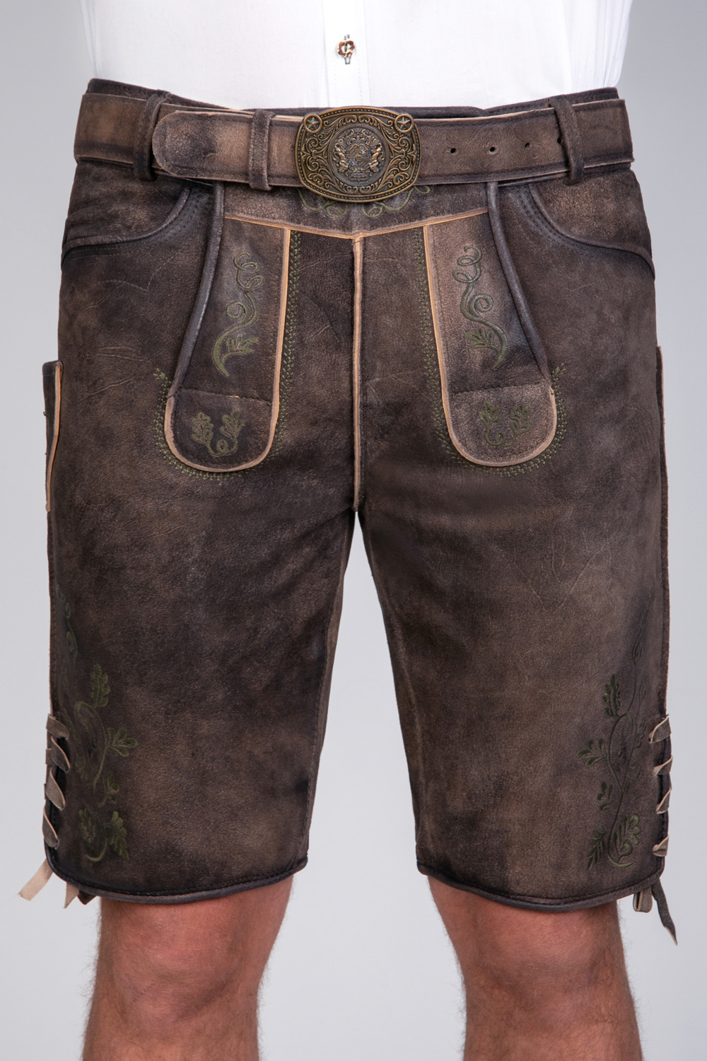 Kurze Wildbock Lederhose Gustl