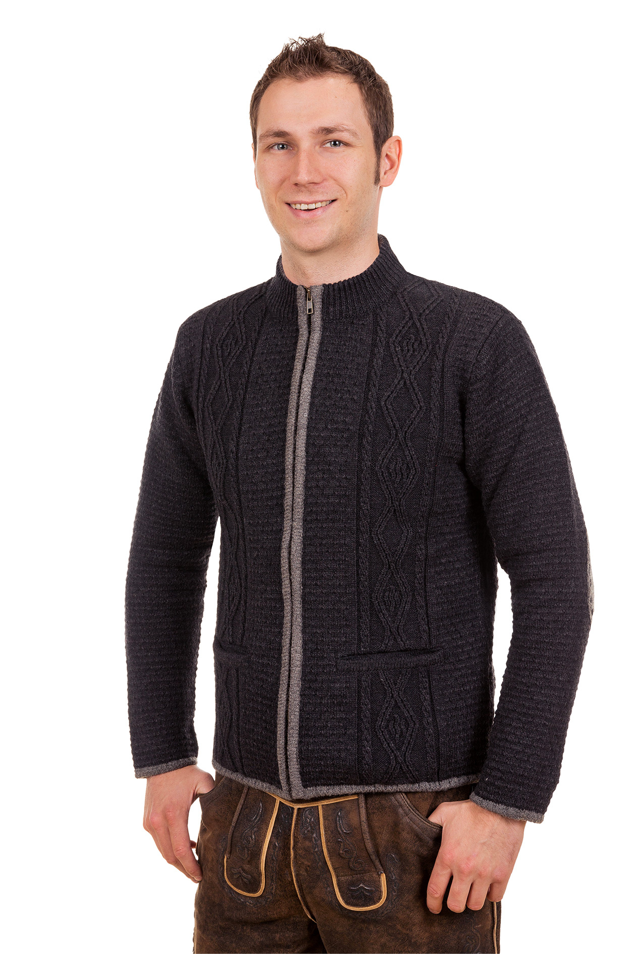 Strickjacke Helmut dunkelgrau