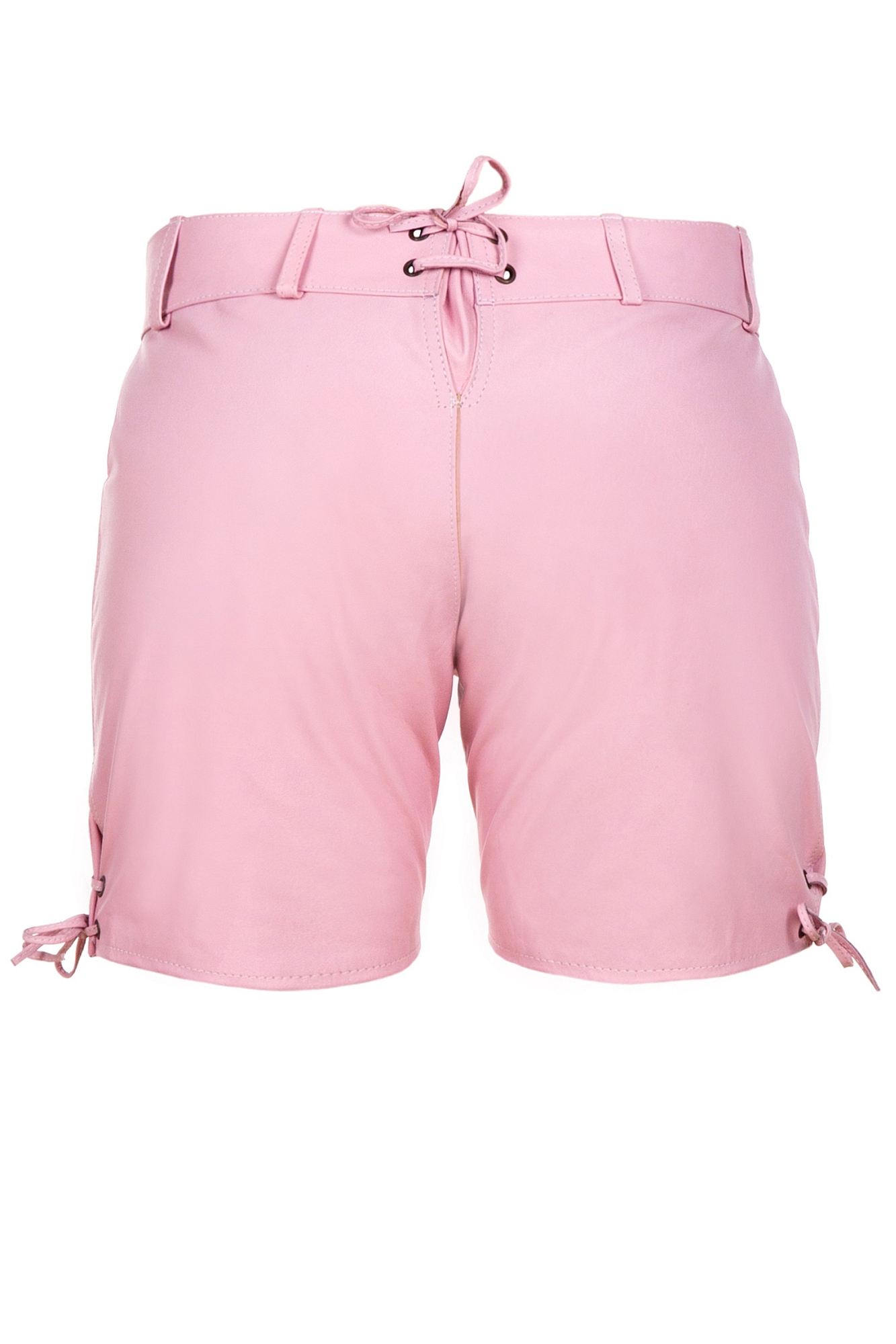 Damen Ledershorts rosa