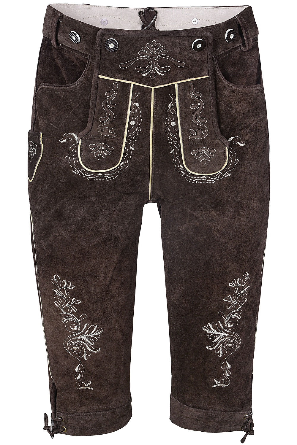 Trachtenlederhose Kniebundhose Hannes dunkelbraun