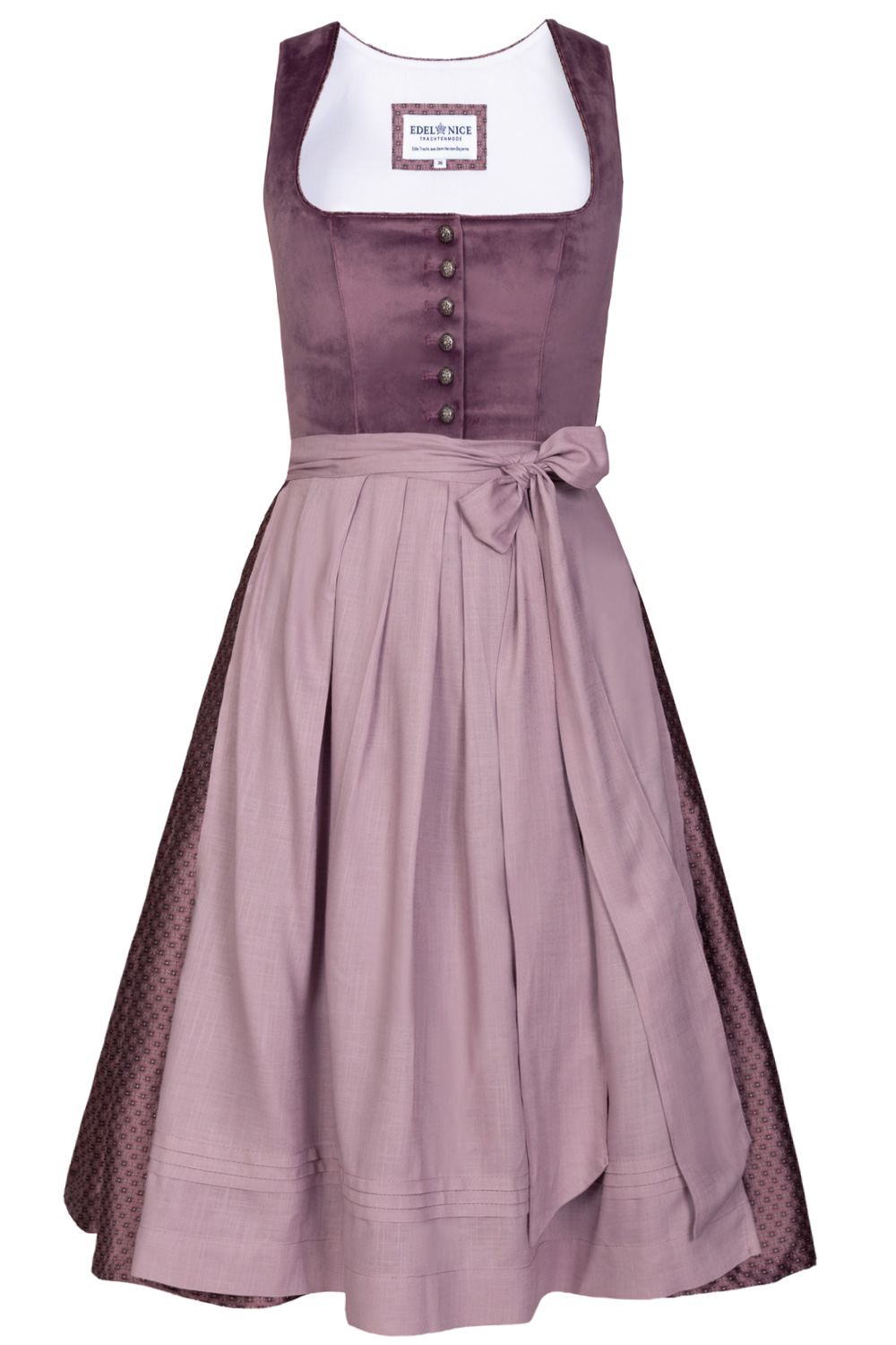Midi Dirndl Susi Samt Flieder