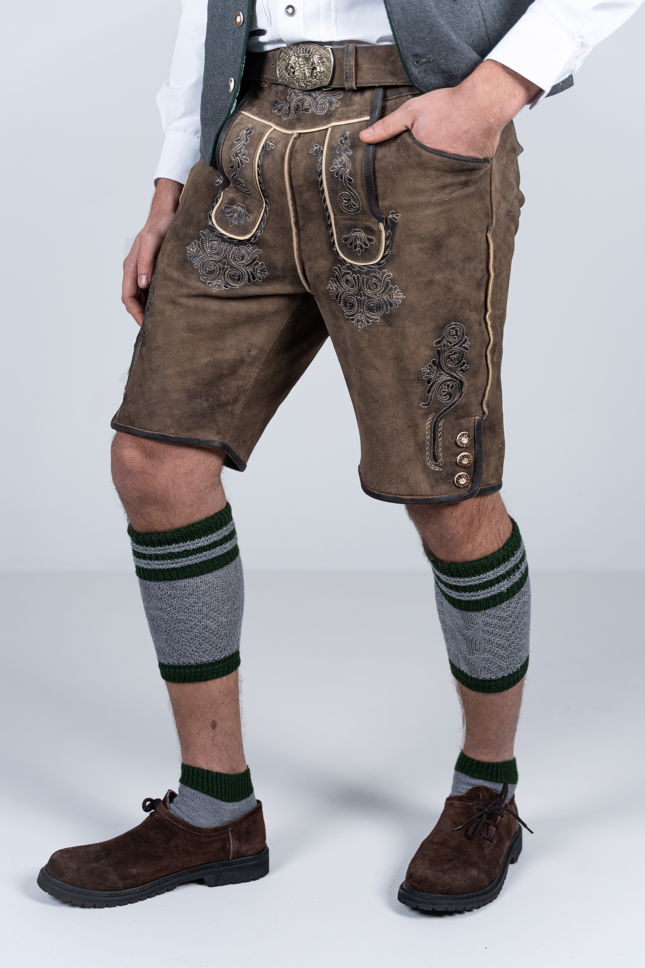 Kurze Wildbock Lederhose Fabian