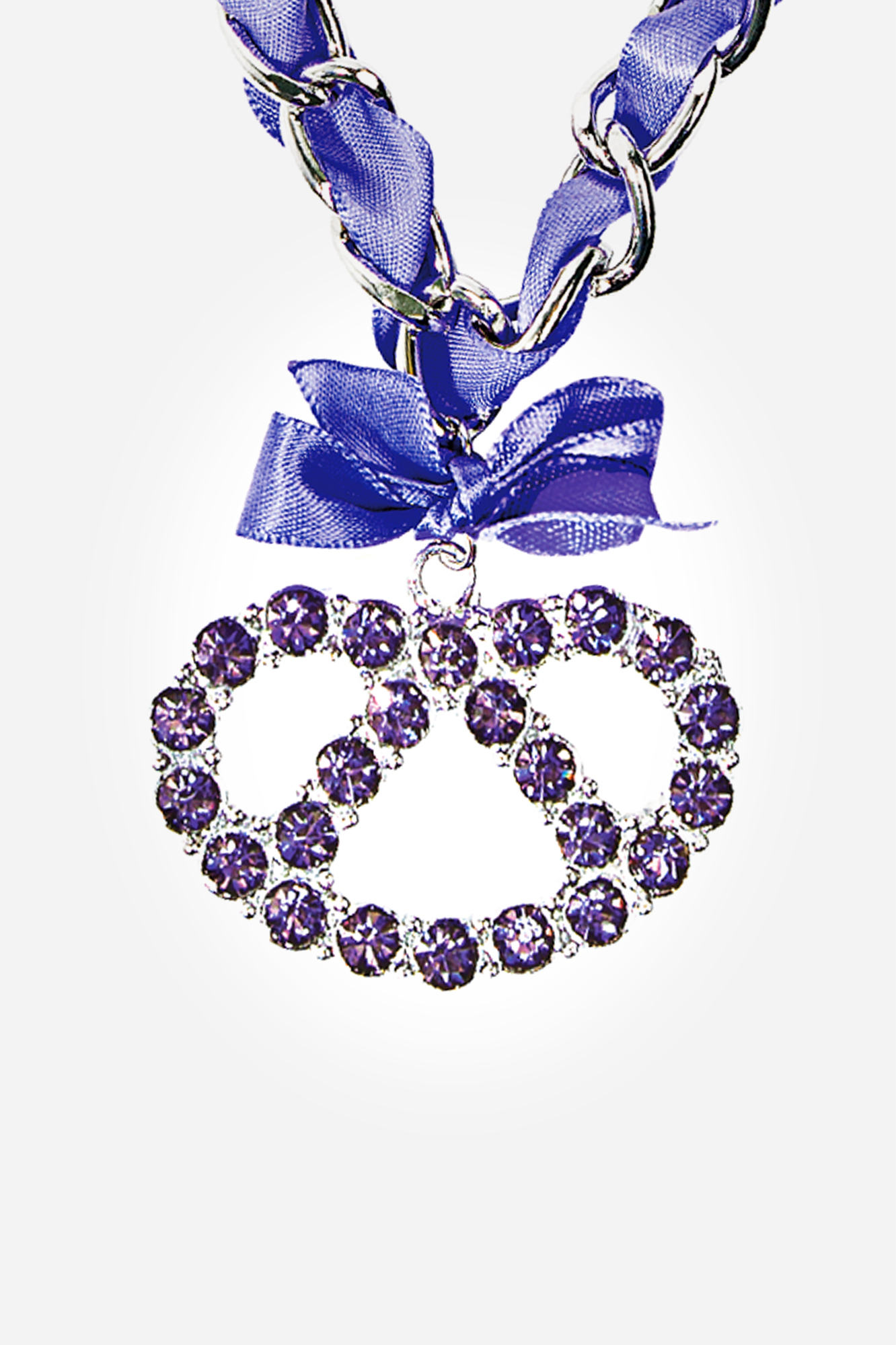 Halskette Brezel Schleife lila