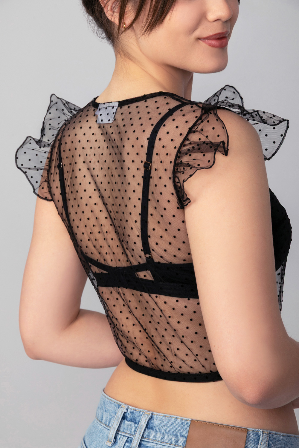 Dirndlbluse Sophie Schwarz