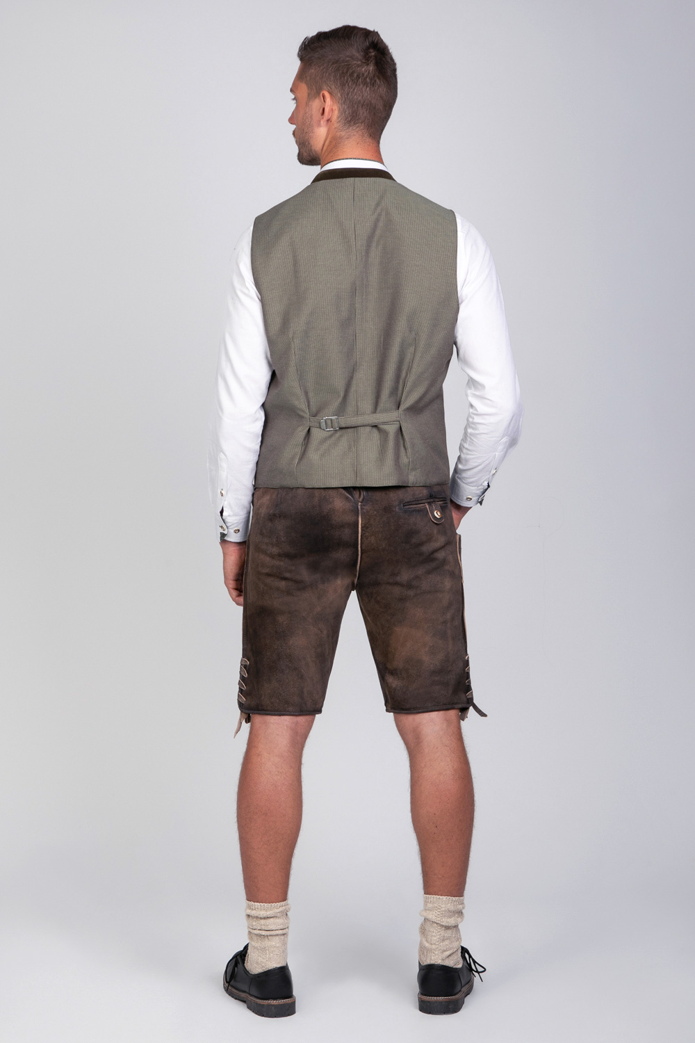 Kurze Wildbock Lederhose Gustl
