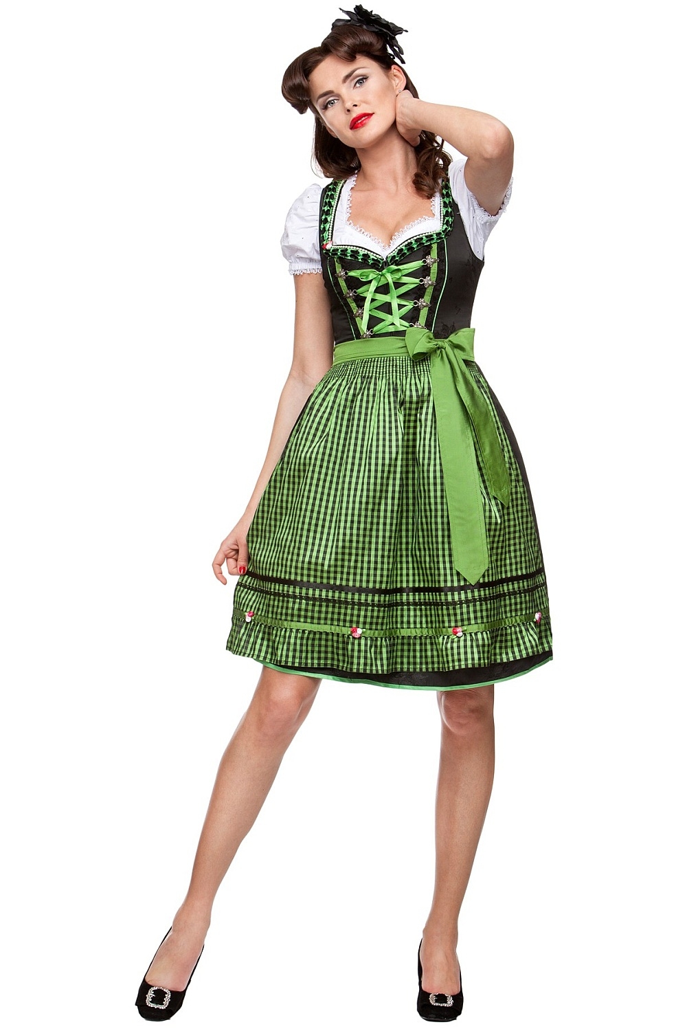 Midi Dirndl Geo apfel