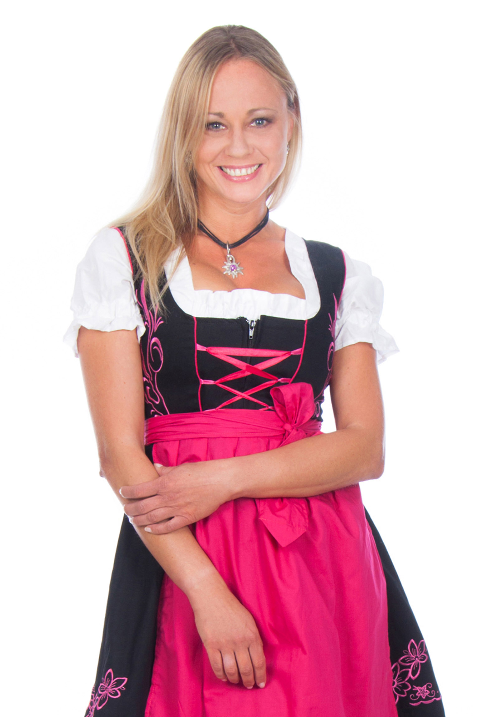 Mini Dirndl schwarz pink