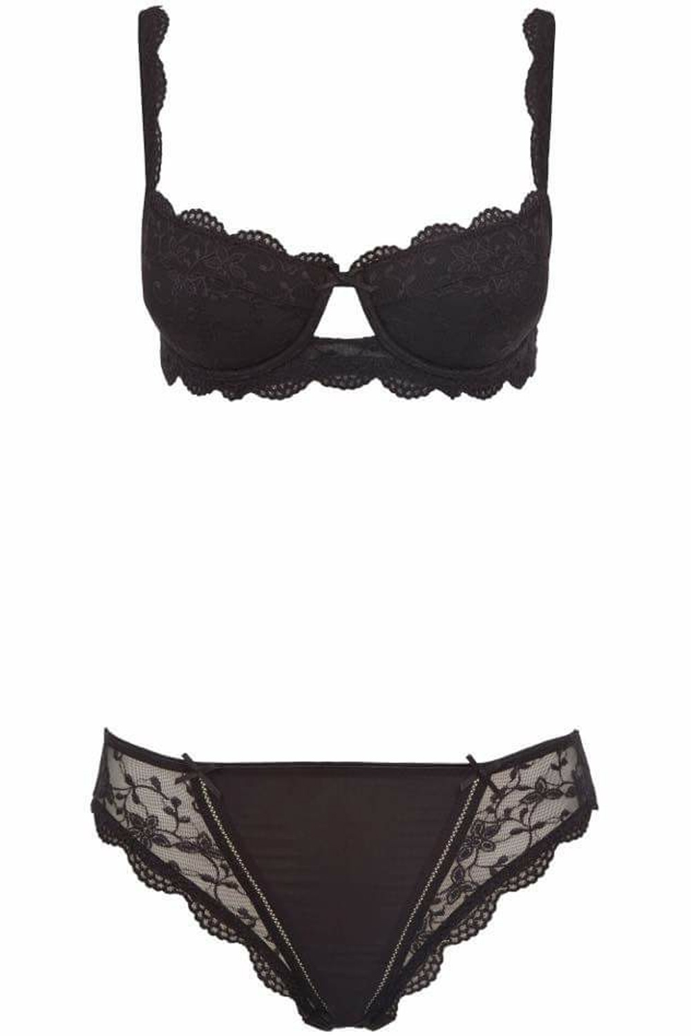 Dirndl-BH schwarz / Dekolleté