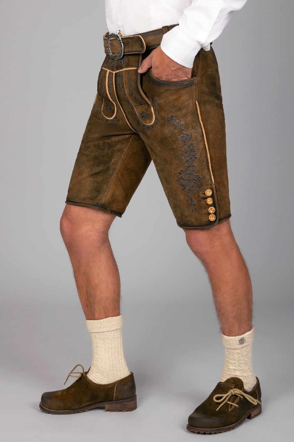Kurze Wildbock Lederhose Erwin Siberia