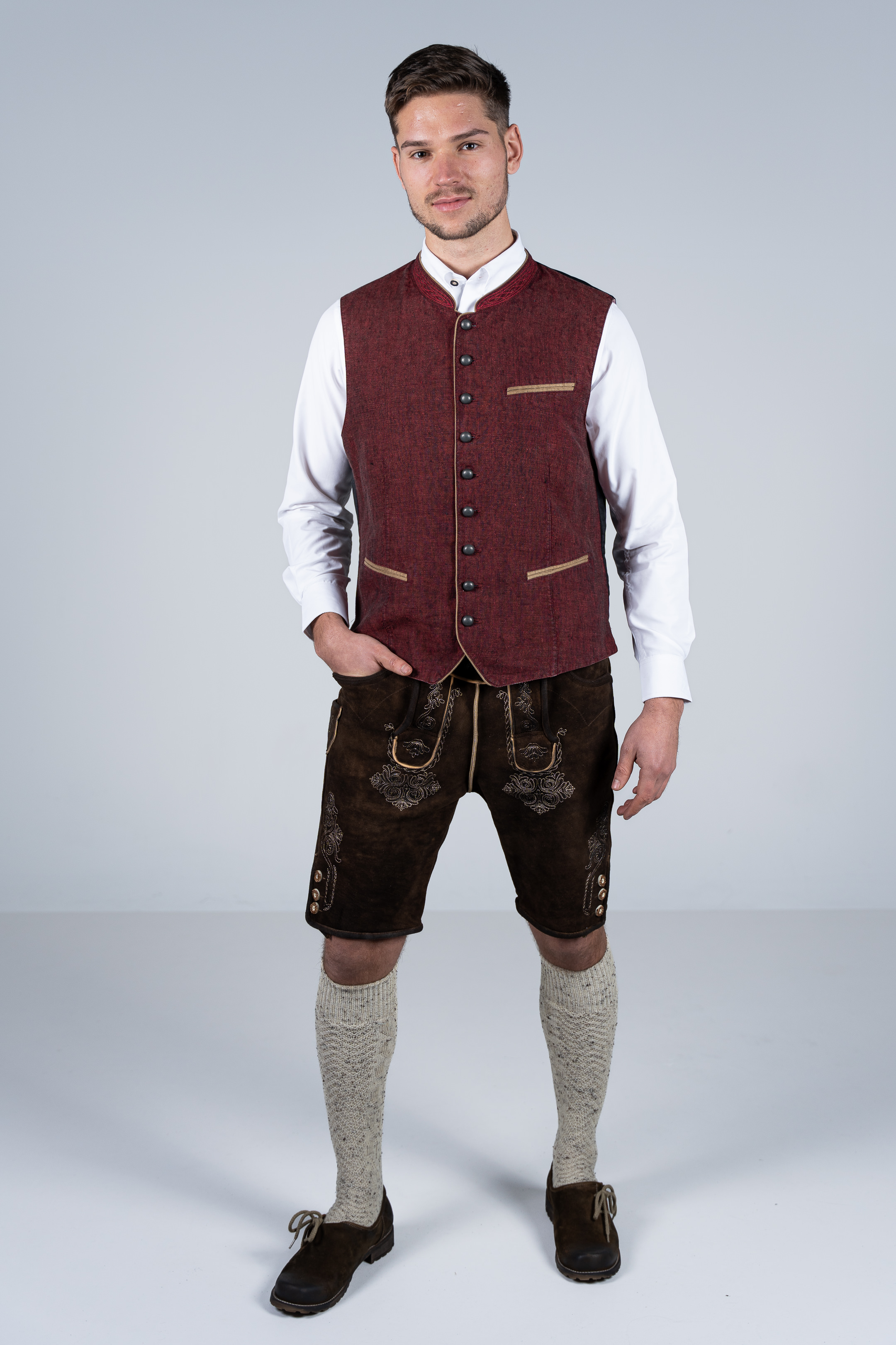 Kurze Wildbock Lederhose Elijah