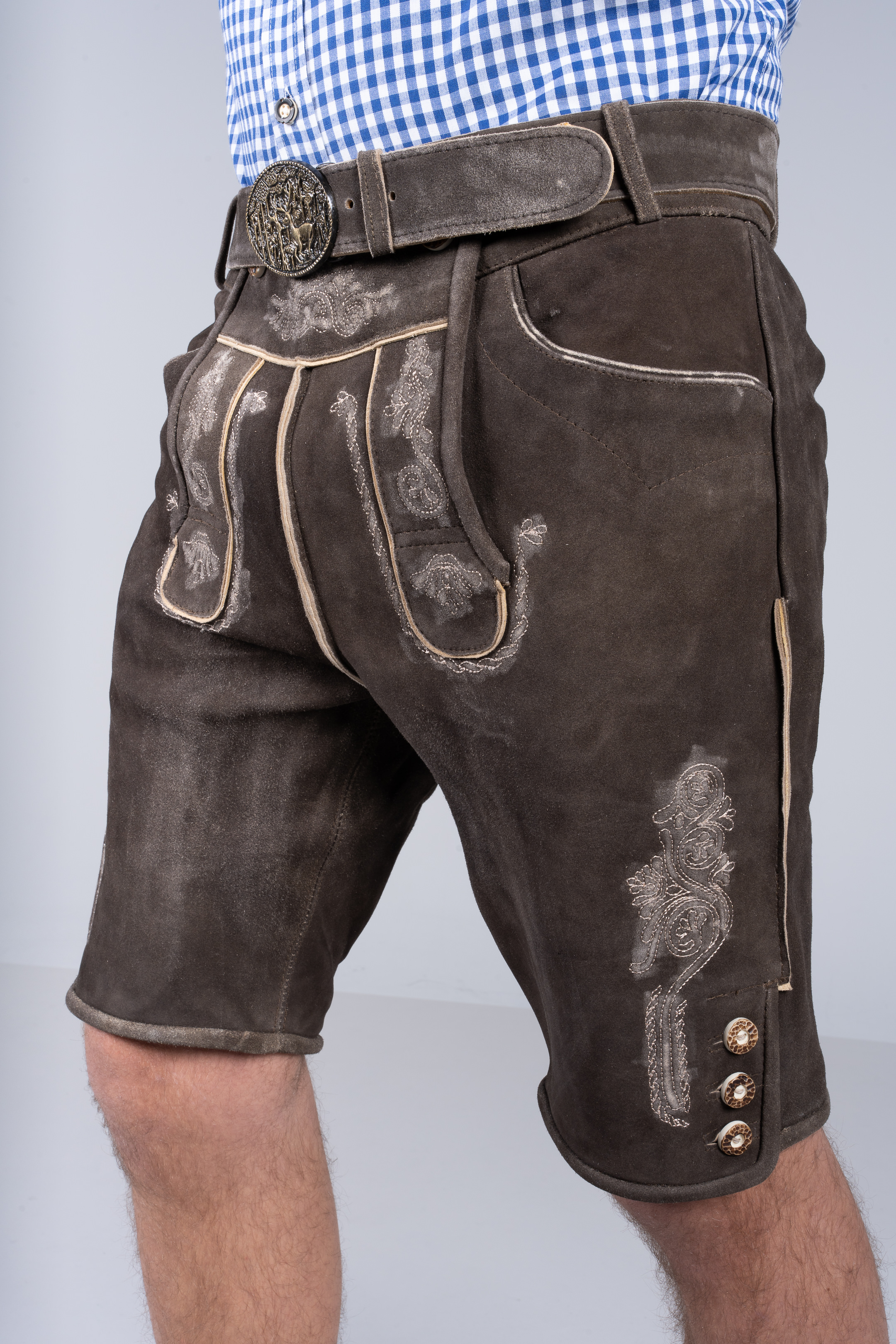 Kurze Wildbock Lederhose Robert