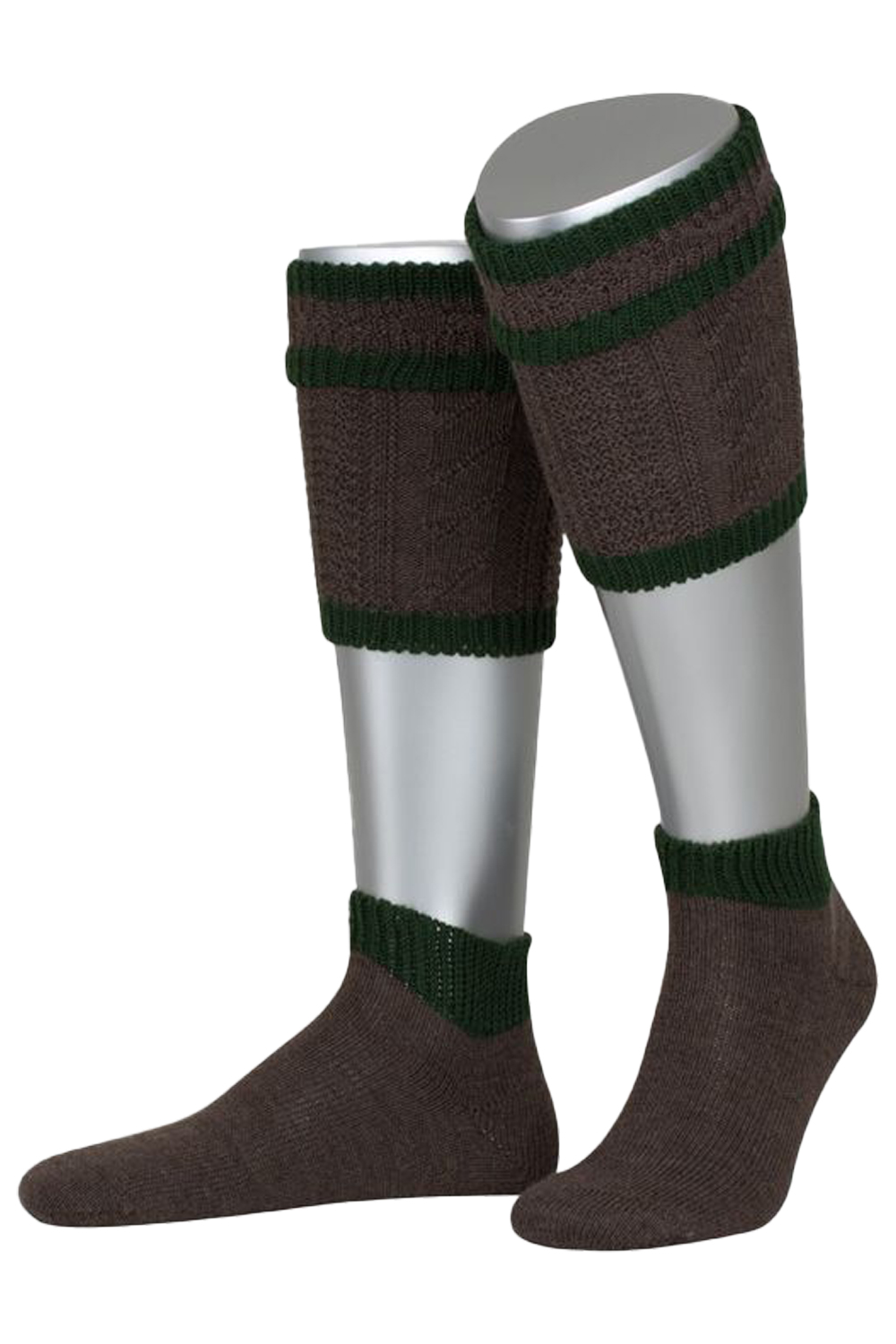 Hochwertige Trachten Loferl mittelbraun-tanne